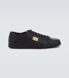 Dolce & Gabbana Low Sneakers In Black Leather In Black