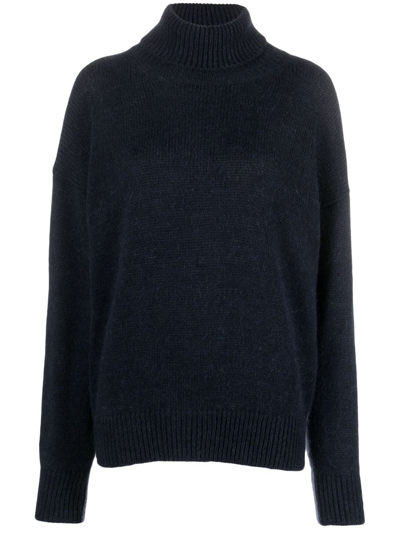 ALYSI TWO-TONE ROLL-NECK JUMPER