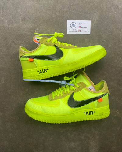 Pre-owned Nike X Off White Off-white Air Force 1 Low Volt Size 10 9/10 Shoes