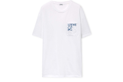 Pre-owned Loewe Relaxed Fit T-shirt In Cotton White