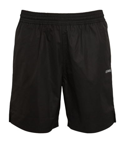 Off-white Diag Surfer Swim Shorts In Black