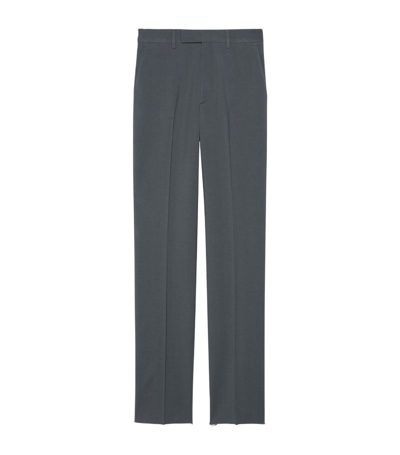 Gucci Straight Tailored Trousers In Grey