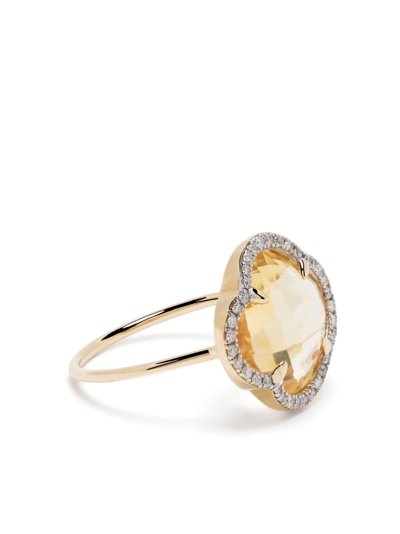 Morganne Bello 18kt Yellow Gold Citrine Diamond Ring