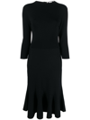 STELLA MCCARTNEY KNITTED MIDI FLARED DRESS