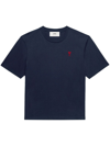 Ami Alexandre Mattiussi Ami Paris Embroidered Logo T-shirt In Blue