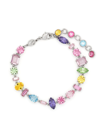 Swarovski Gema Mixed-crystals Bracelet In Silver