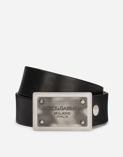 Dolce & Gabbana Leather Belt In Multicolor