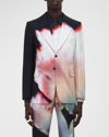 Alexander Mcqueen Solarised Flower Single-breasted Blazer In Multicolor