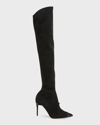JENNIFER CHAMANDI ALESSANDRO SUEDE BUCKLE OVER-THE-KNEE BOOTS