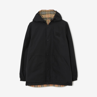 BURBERRY BURBERRY REVERSIBLE CHECK NYLON HOODED JACKET