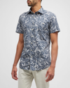 Rodd & Gunn Webber Street Short Sleeve Button-up Shirt In Indigo