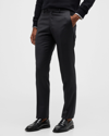 Zanella Men's Parker Modern Fit Virgin Wool Trousers In Black