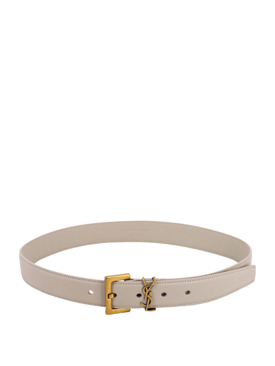 Saint Laurent Belt In Beige