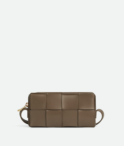 Bottega Veneta Cassette Intreccio Phone Pouch Shoulder Bag In Brown