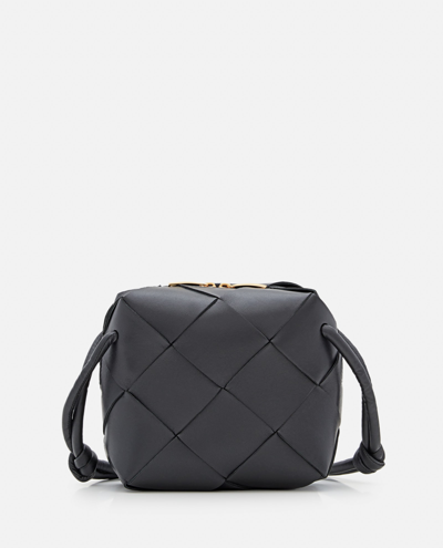 Bottega Veneta Mini Cassette Leather Camera Bag In Black