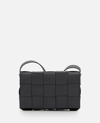Bottega Veneta Womens Black Cassette Small Intrecciato Leather Cross-body Bag In Black