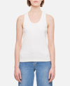 Bottega Veneta Womens Chalk Scoop-neck Stretch-cotton Tank Top In White