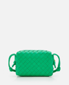 Bottega Veneta Loop Mini Intrecciato Crossbody Bag In Green