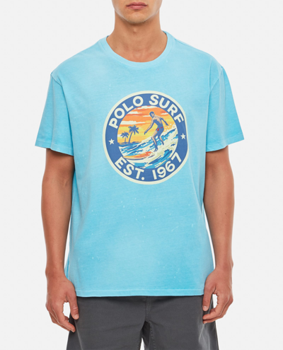 Polo Ralph Lauren Short Sleeve-t-shirt In Sky Blue
