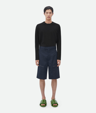 Bottega Veneta Nylon Cargo Shorts In Blue