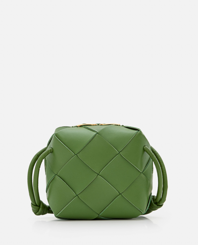 Bottega Veneta Leather Mini Cassette Camera Bag In Green