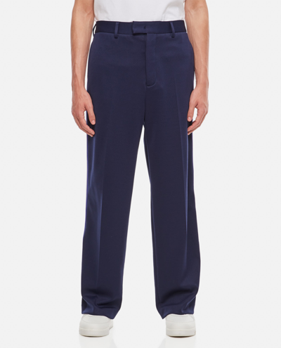 Msgm Straight Fit Trousers In Blue