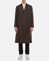 Thom Browne Wool-tweed Coat In Brown