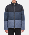 Thom Browne 4 Bar Reversible Neck Zip Up Jacket In Blue