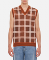 Marni Checked Wool-blend Sweater Vest In Multicolour