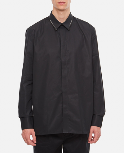 Givenchy Contemporary Fit Shirt With Collar Detail In Black