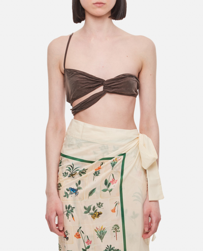 Jacquemus Le Bandeau Asymmetric Top In Black