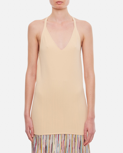 Quira Viscose Dancer Tank Top In Neutrals