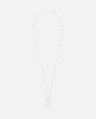 Alíta 9kt Gold Dino Pendant Necklace In Golden