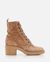 GIANVITO ROSSI FOSTER LACE-UP SUEDE BOOTS