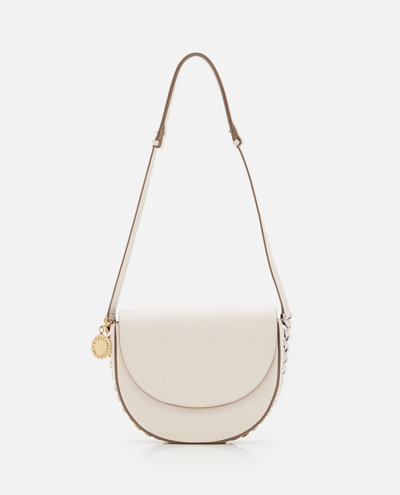 Stella Mccartney Medium Flap Shoulder Bag In White