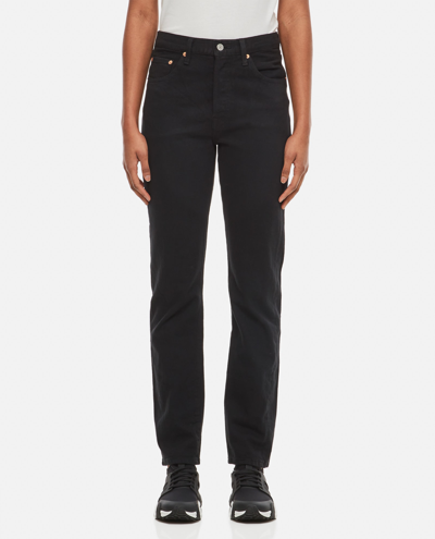 Levi's 501 Crop Jeans In Black Sprout