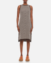 Max Mara Knitted Eiffel Midi Dress In Brown