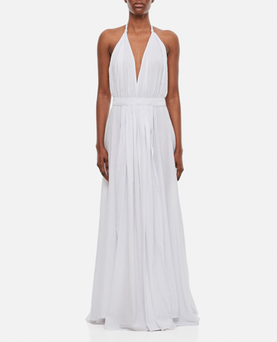 Caravana Hera Cotton Long Dress With Slits In White