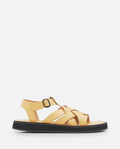 Hereu Beltra Leather Sandals In Yellow