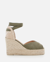 Castaã±er Almond Toe Braided Jute Espadrilles In Green