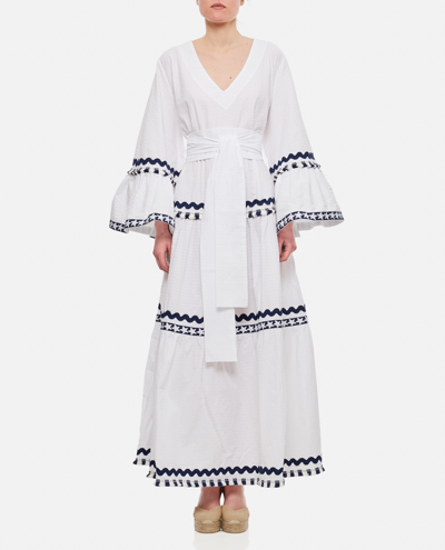 Flora Sardalos Kerkyra Cotton Long Dress In White