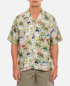 Rhude Cigarette Print Button Up In Multicolour