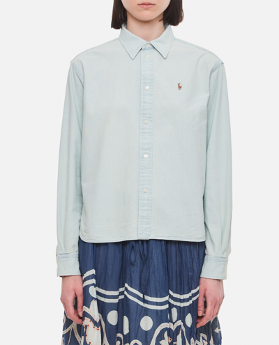 Polo Ralph Lauren Long-sleeve Button-up Shirt In Blue