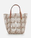 JW ANDERSON DOUBLE LOGO PRINT CANVAS TOTE BAG