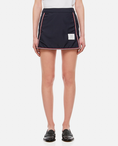 THOM BROWNE SYNTHETIC A-LINE MINI SKIRT