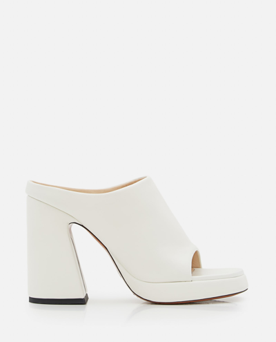 Proenza Schouler 110毫米forma皮革凉鞋 In White