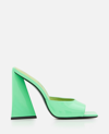 Attico Devon Patent Leather Sandals In Green