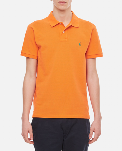 Polo Ralph Lauren Short Sleeve-knit Polo In Orange