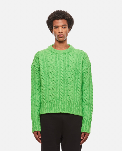 AMI ALEXANDRE MATTIUSSI CABLE KNIT SWEATER