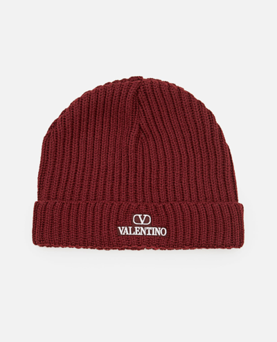 ニットキャップ・ビーニー Valentino Garavani Printed Cashmere Beanie Hat VALENTINO(ヴァレンティノ) ニットキャップ・ビーニー(メンズ